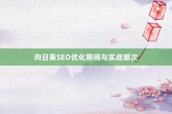 向日葵SEO优化期间与实战顺次